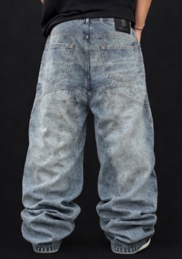 Pantalón Baggy Acid Wash Paneles — vista 2