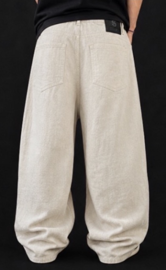 Pantalón Baggy Lino Premium Beige — vista 2
