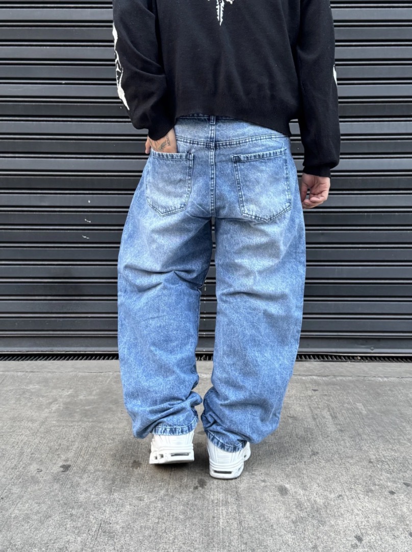 Baggy Oversize Light Diamond Wash — vista 2