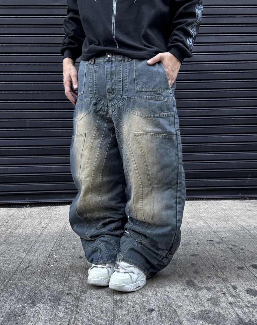 Baggy Oversize Vintage Patchwork
