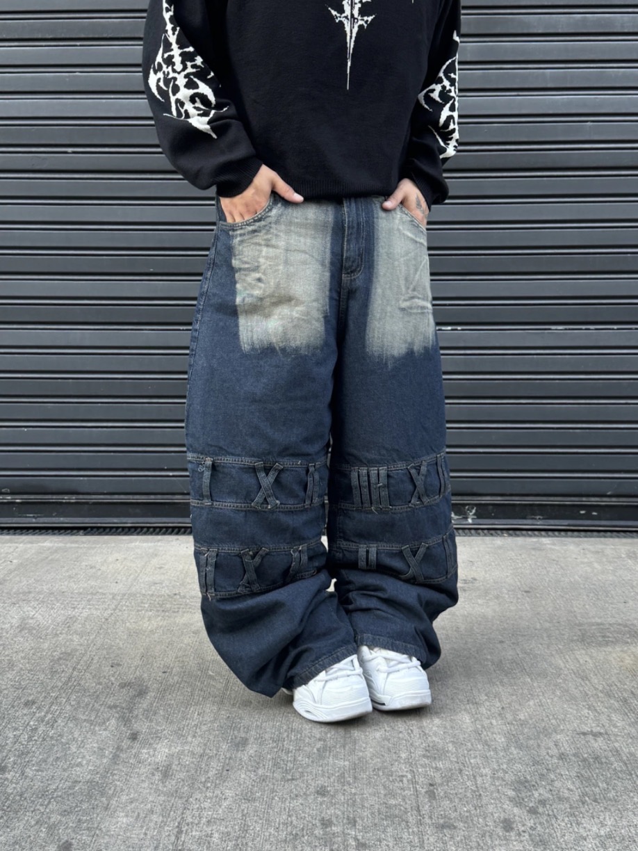 Baggy Oversize X-Strap Dirty Wash