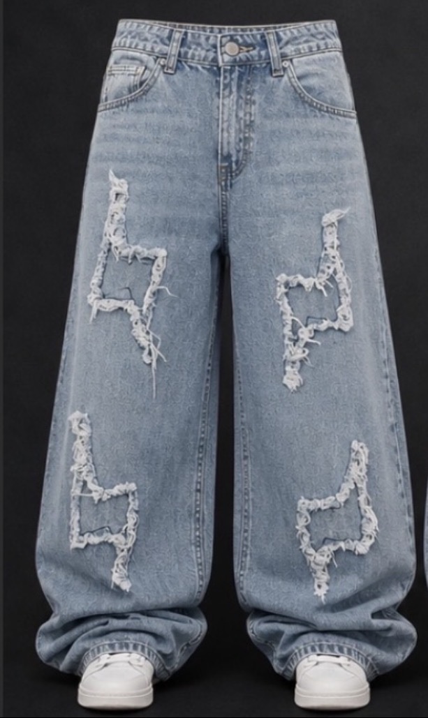 Pantalón Baggy Parches Destroyed