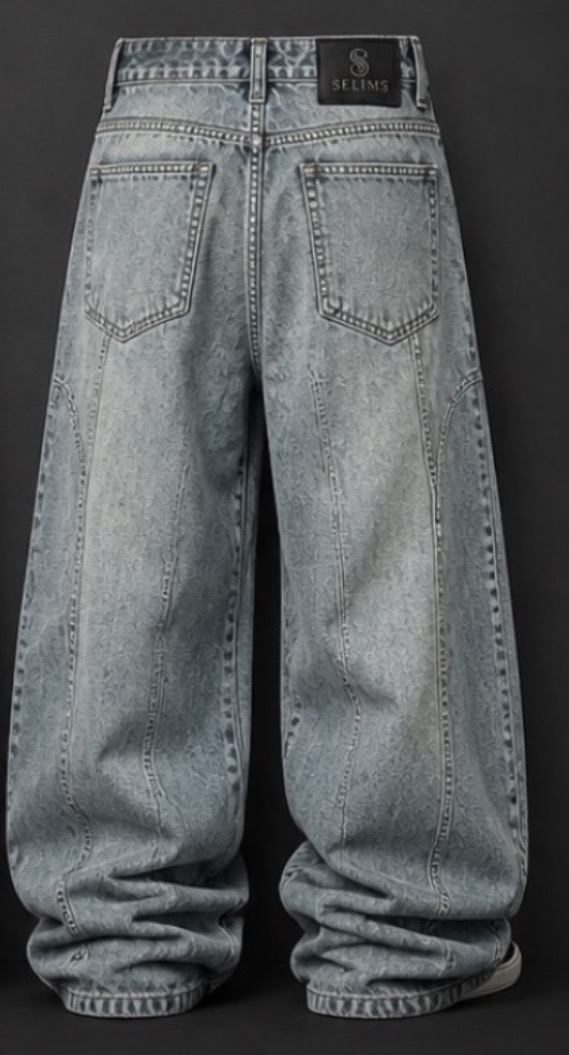 Pantalón Baggy Relieve Light Wash — vista 2