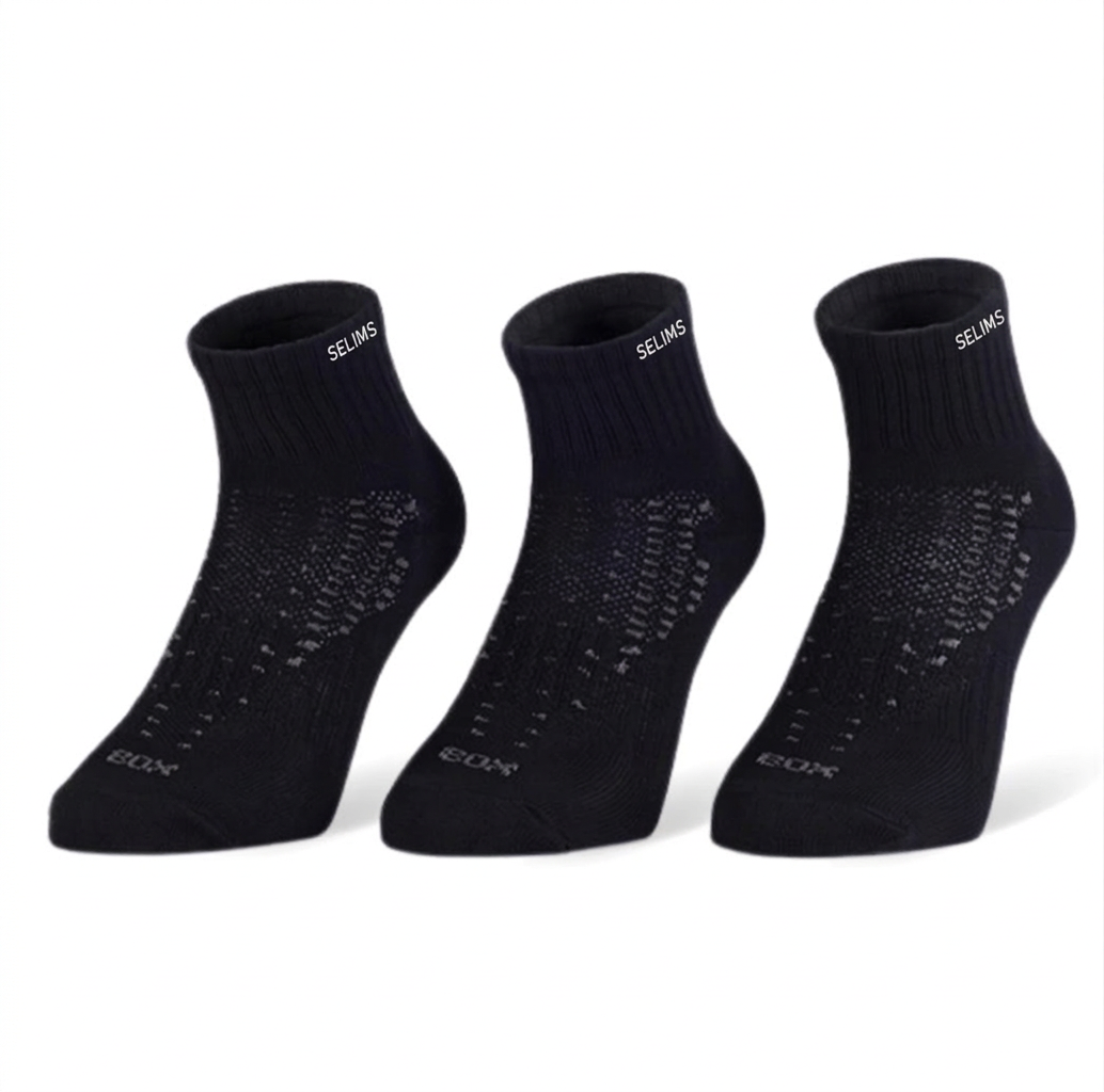 Pack x3 Medias Deportivas SELIMS Negras