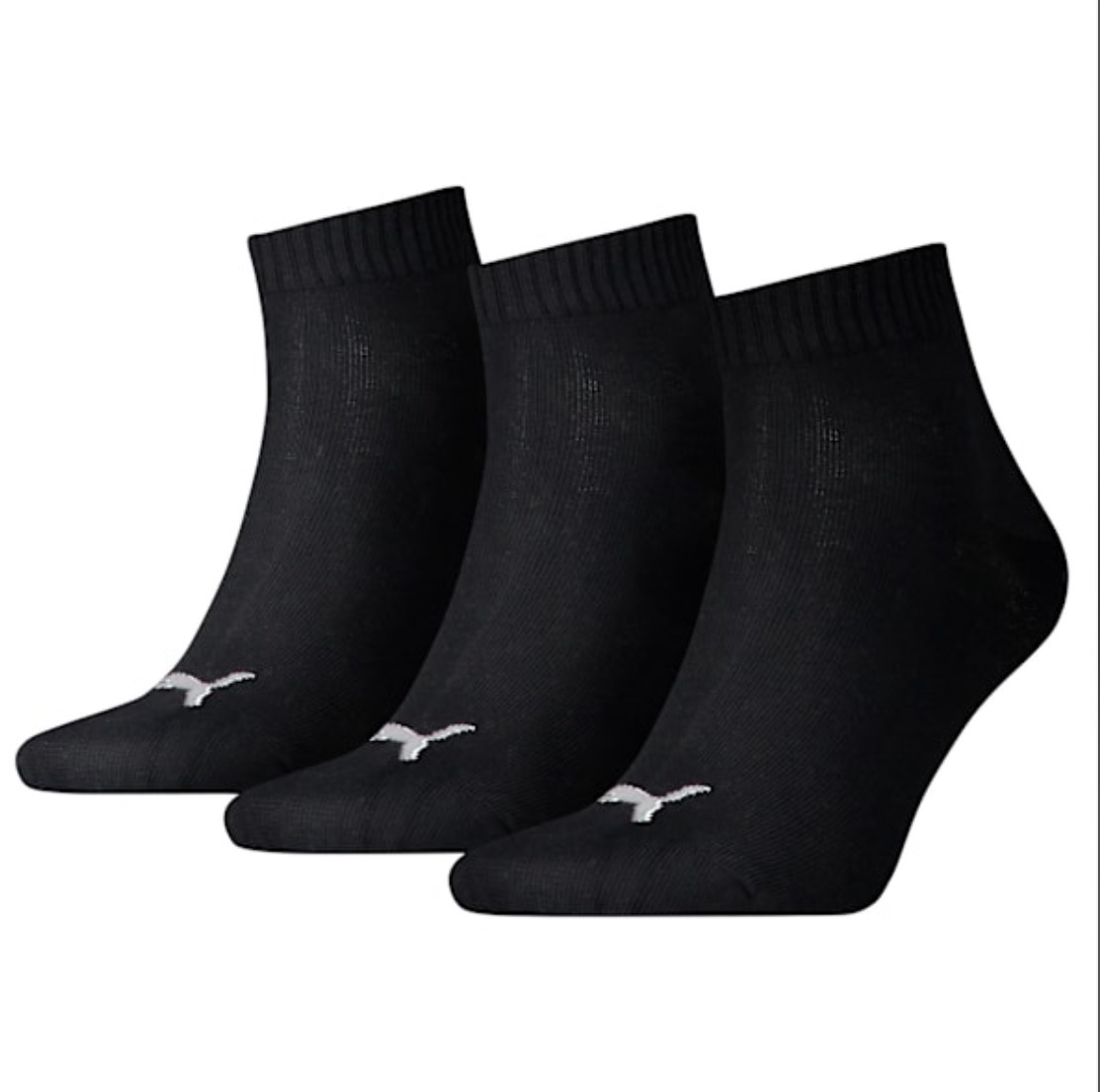 Pack x3 Medias Tobilleras Puma Negras