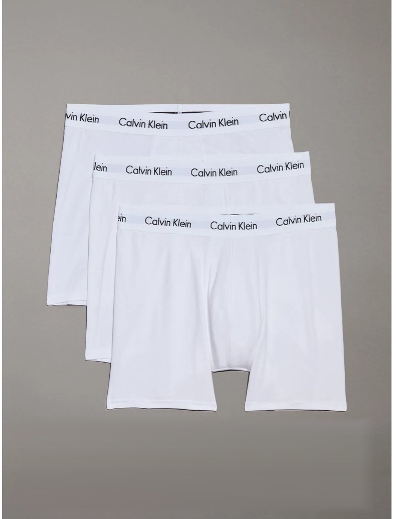 Pack de 3 Boxer Brief Calvin Klein — Cotton Stretch Blanco