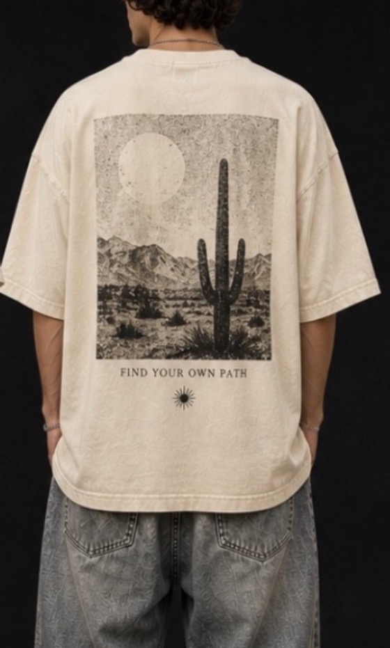 Remera Oversize Endless Horizons Crema — vista 2