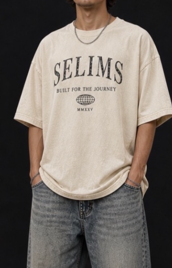 Remera Oversize SELIMS Worldwide Crema