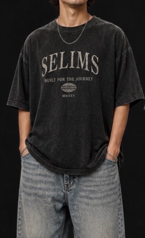 Remera Oversize SELIMS Worldwide Negra